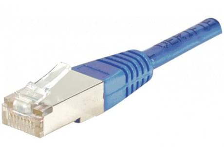 Patch RJ45 cat6 FTP 15cm Bleu - Connectique réseau - grosbill.com - 0