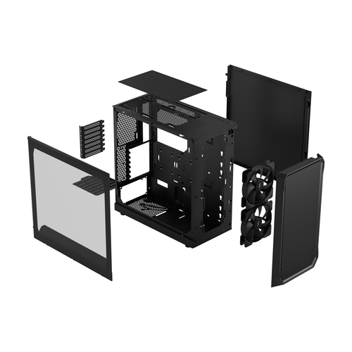 Fractal Design Focus 2 Black TG Clear Tint Noir - Boîtier PC - 11