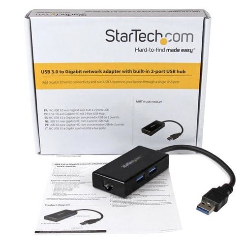 USB 3 to Gigabit Network Adapter & Hub - Achat / Vente sur grosbill.com - 3