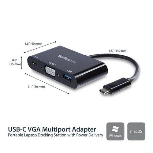 USB-C to VGA Multifunction Adapter - PD - Achat / Vente sur grosbill.com - 1