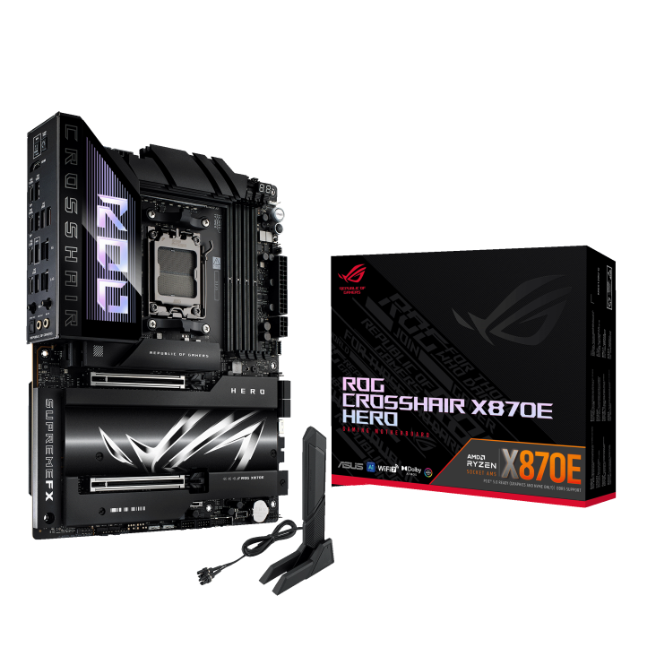 Asus ROG CROSSHAIR X870E HERO ATX  - Carte mère Asus - grosbill.com - 0