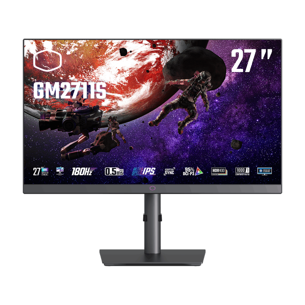 image produit Cooler Master GM2711S - 27" QHD 180Hz IPS 0.5ms HDR400 Grosbill