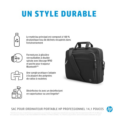 Prof 14.1 Laptop Bag (500S8AA) - Achat / Vente sur grosbill.com - 5