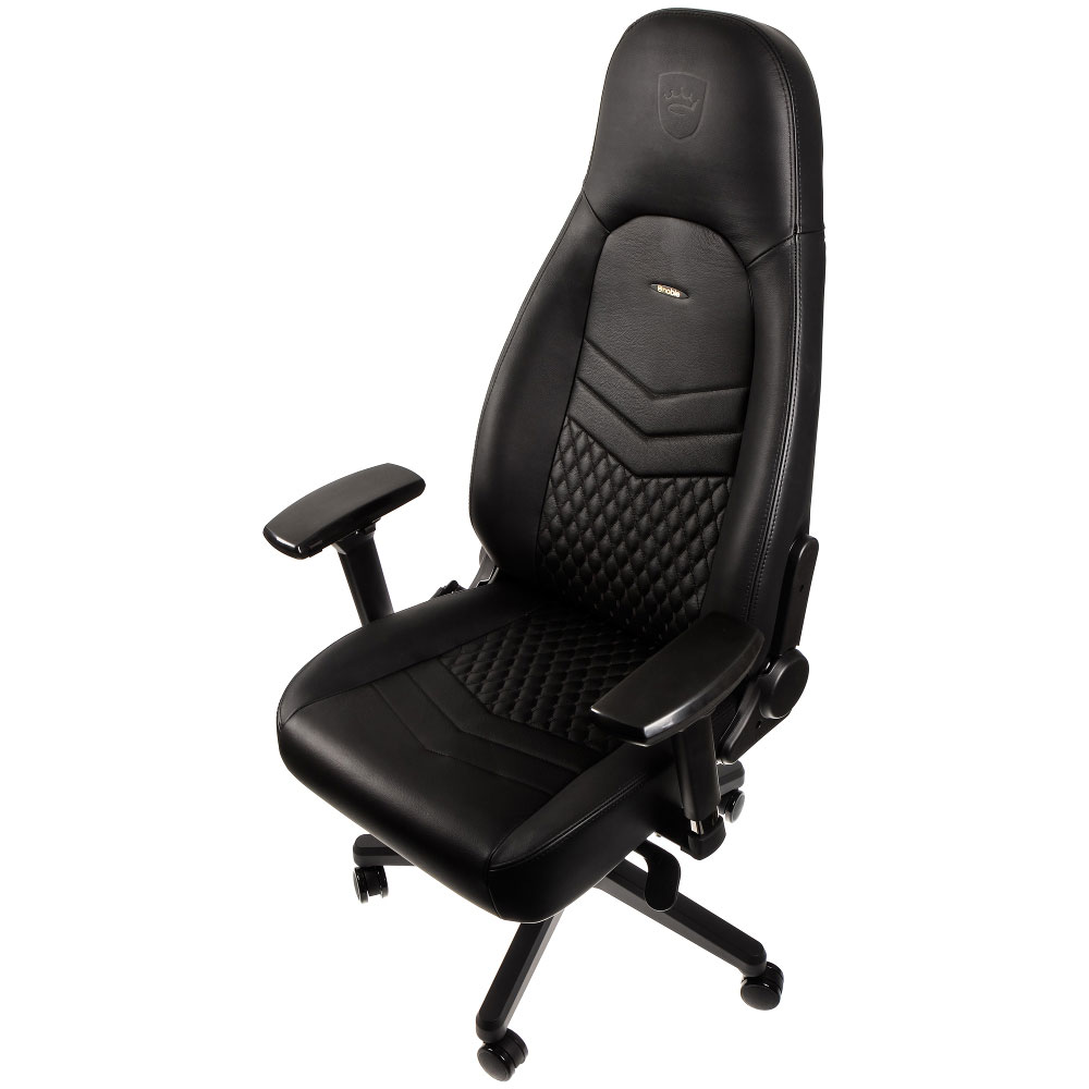 NobleChairs ICON Cuir veritable Noir - Siège PC Gamer - 1