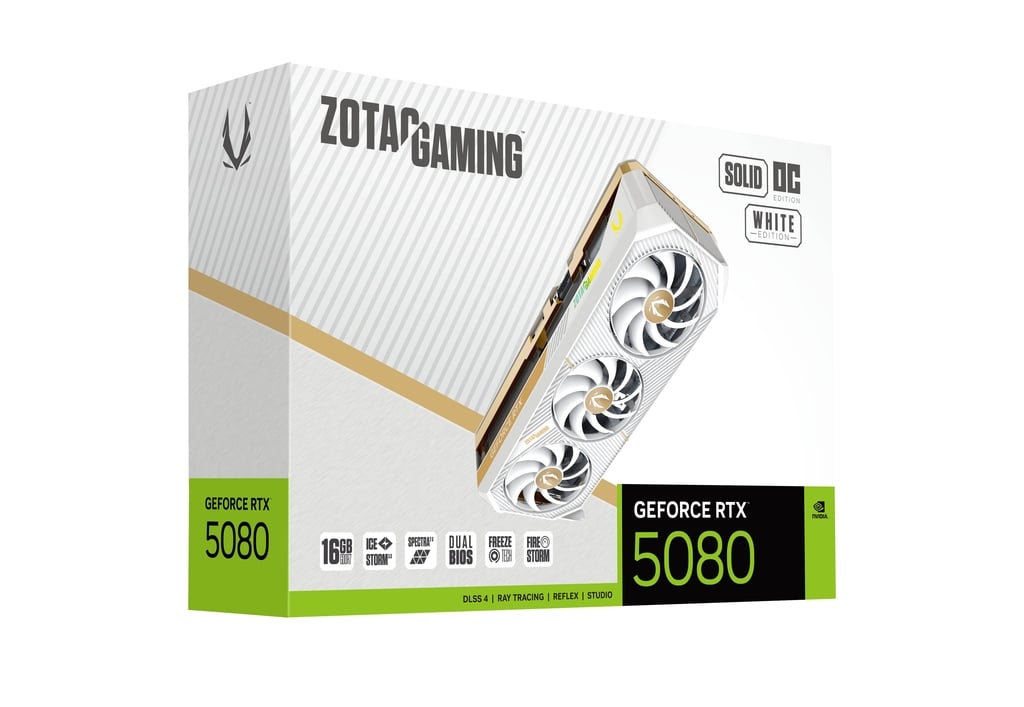 ZOTAC GeForce RTX 5080 SOLID OC WHITE ED 16GB - Carte graphique - 7