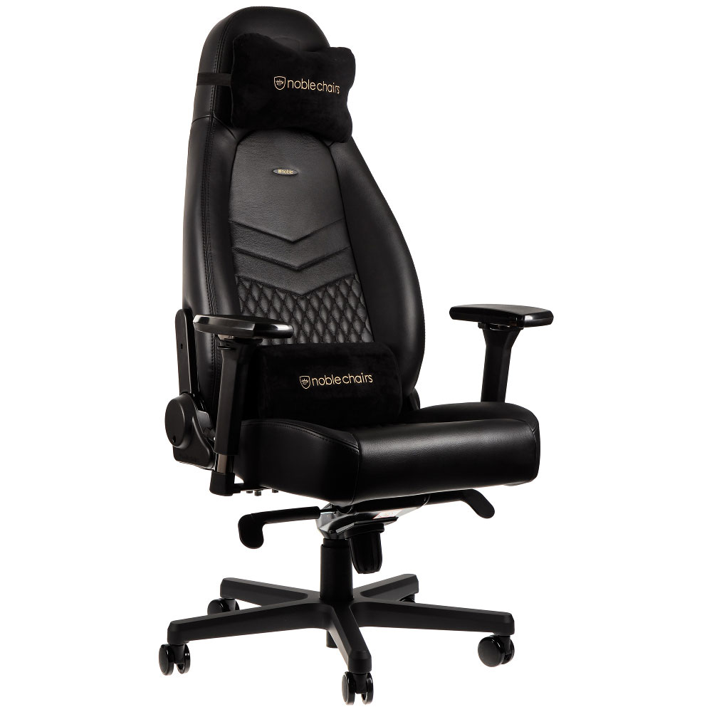 NobleChairs ICON Cuir veritable Noir - Siège PC Gamer - 0