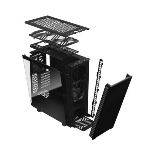 Fractal Design Define 7 Compact Black TG Dark - getÃ¶ntes Tempered Glass, gedÃ¤mmt, schwarz - Achat / Vente sur grosbill.com - 24