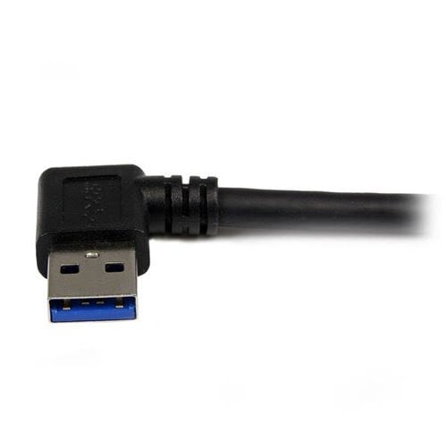 1m Black USB 3 Cable Right Angle A to B - Achat / Vente sur grosbill.com - 2