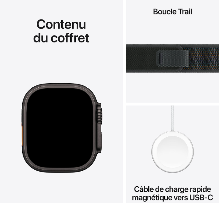 Apple Watch Ultra 2 GPS + Cellular 49mm Titane Noir M/L (MX4V3NF/A) - Achat / Vente Objet connecté / Domotique sur grosbill.com - 4