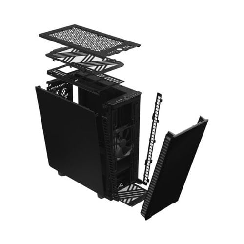 Fractal Design Define 7 Compact Black Midi-Tower - gedÃ¤mmt, schwarz - Achat / Vente sur grosbill.com - 23