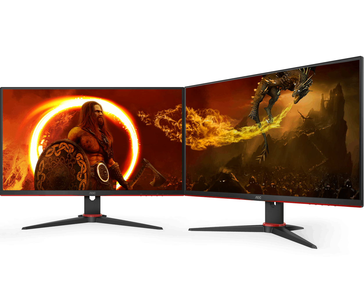 image produit AOC 2 x 24G2ZE/BK	- 23.8" FHD 240Hz IPS 0.5ms Freesync Premium Grosbill