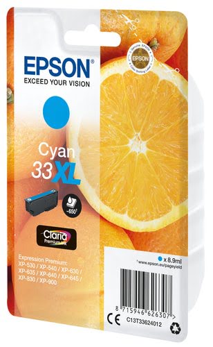 Epson - Cyan - C13T33624012 - Achat / Vente Consommable imprimante sur grosbill.com - 1