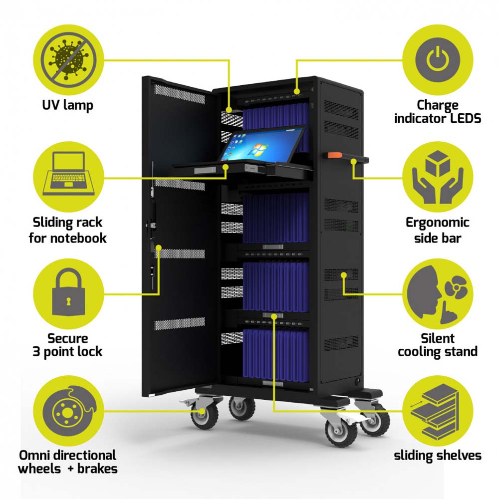 Cabinet de charge 40 tablettes + 1 notebook (17")  - 1