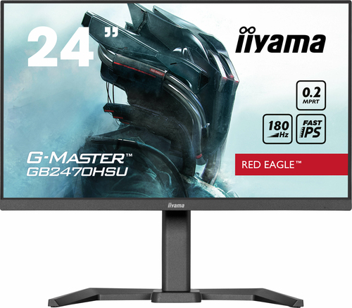 image produit Iiyama G-MASTER RED EAGLE GB2470HSU-B6 - 23.8" FHD 180Hz 0.2ms Fast-IPS Pivot Adaptive Sync Grosbill