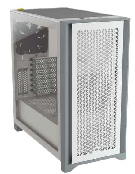 image produit Corsair 4000D Airflow Tempered White - MT/SansAlim/ATX Grosbill