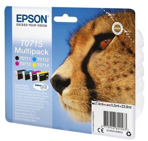 Epson - Noir, Cyan, Magenta, Jaune - C13T07154022 - Achat / Vente Consommable imprimante sur grosbill.com - 1