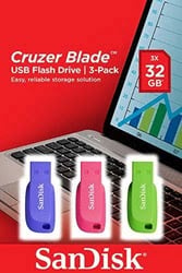 Sandisk Cruzer Blade USB Flash Drive 3pack 32GB