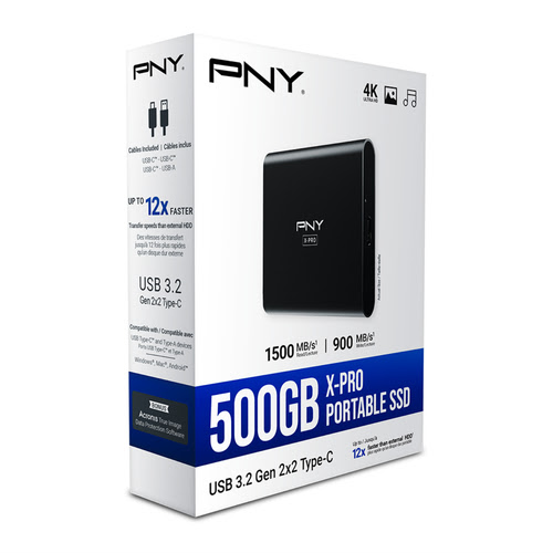 PNY 500Go 2.5" USB3 - EliteX-PRO - CS2260 (PSD0CS2260-500-RB) - Achat / Vente Disque SSD externe sur grosbill.com - 3