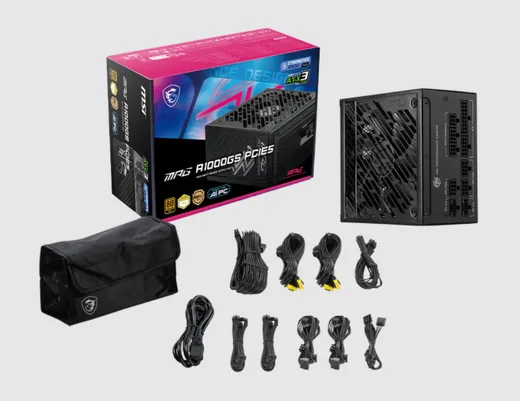 MSI ATX 1000W - 80+ Gold - MPG A1000GS PCIE5 Noir